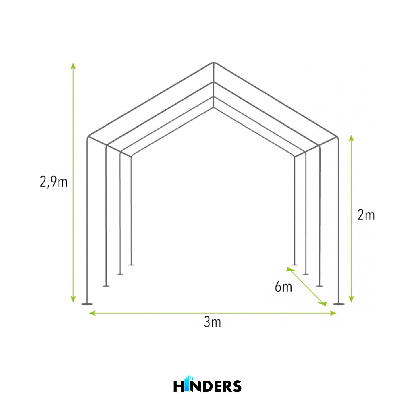 Partytent 6x3